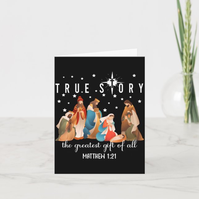 The Greatest Gift For All Christmas Nativity Jesus Kort (Framsida)