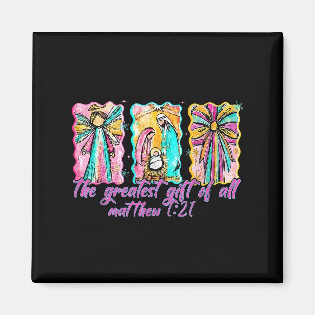 The Greatest Gift For All Christmas Nativity Jesus Magnet (Framsidan)