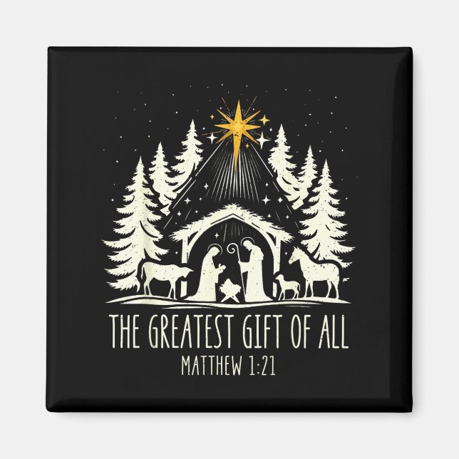 The Greatest Gift For All Christmas Nativity Jesus Magnet (Framsidan)