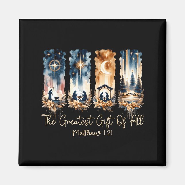 The Greatest Gift For All Christmas Nativity Jesus Magnet (Framsidan)