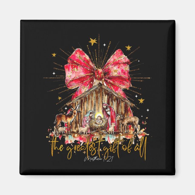 The Greatest Gift For All Christmas Nativity Jesus Magnet (Framsidan)