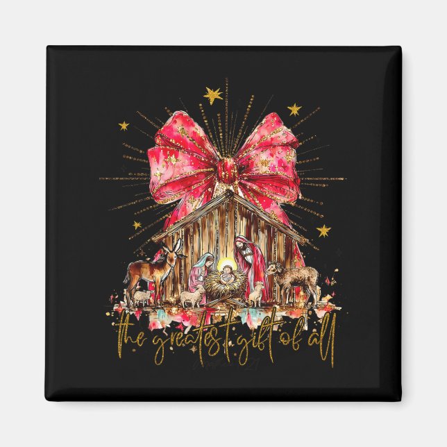 The Greatest Gift For All Christmas Nativity Jesus Magnet (Framsidan)