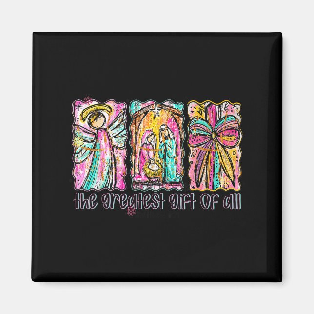 The Greatest Gift For All Christmas Nativity Jesus Magnet (Framsidan)
