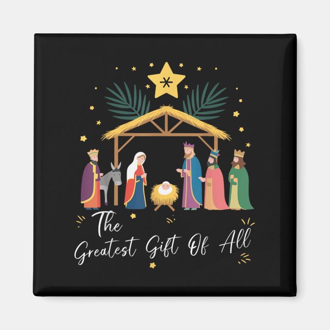 The Greatest Gift For All Christmas Nativity Jesus Magnet (Framsidan)