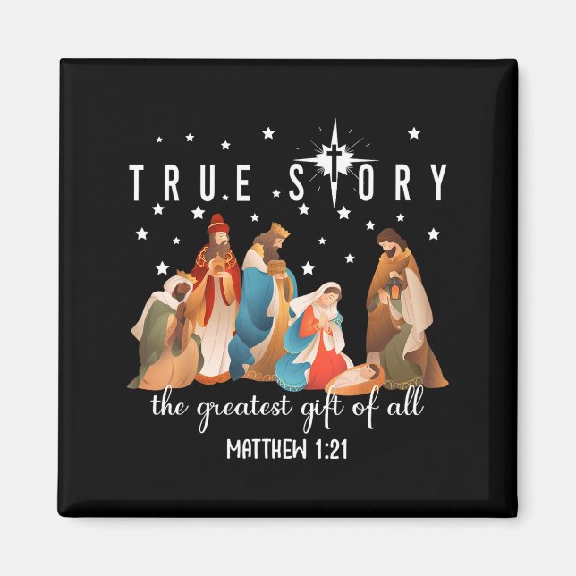 The Greatest Gift For All Christmas Nativity Jesus Magnet (Framsidan)