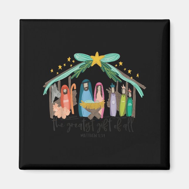 The Greatest Gift For All Christmas Nativity Jesus Magnet (Framsidan)