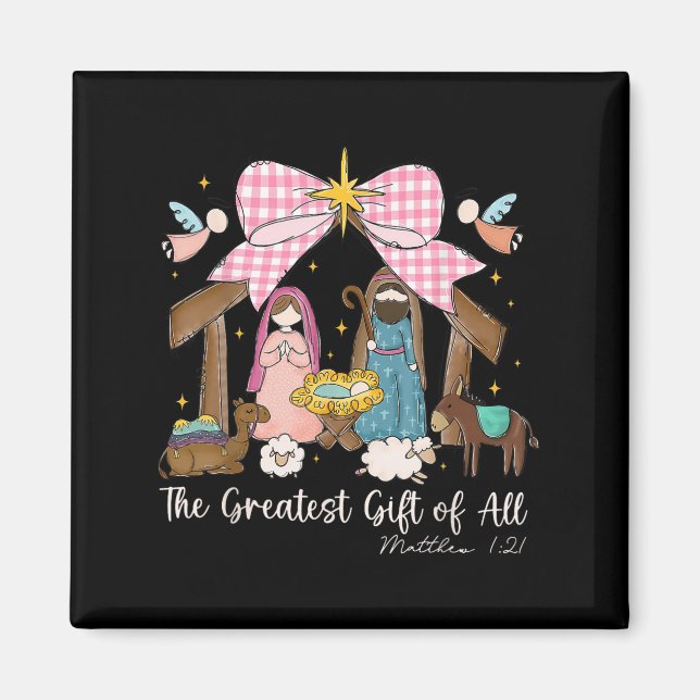 The Greatest Gift For All Christmas Nativity Jesus Magnet (Framsidan)