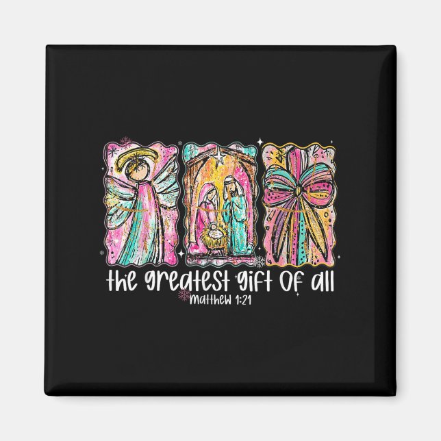The Greatest Gift For All Christmas Nativity Jesus Magnet (Framsidan)