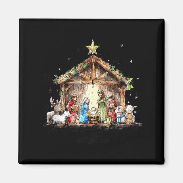 The Greatest Gift For All Christmas Nativity Jesus Magnet (Framsidan)