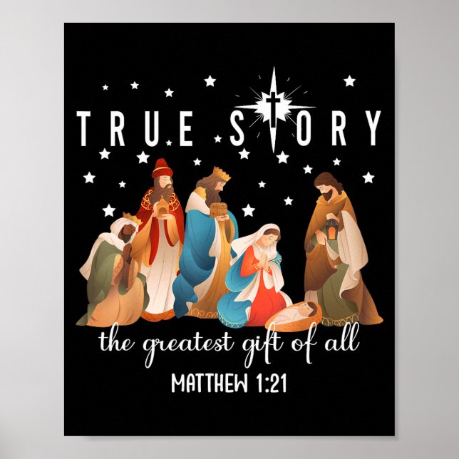 The Greatest Gift For All Christmas Nativity Jesus Poster (Framsidan)