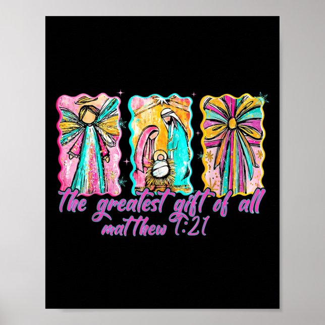 The Greatest Gift For All Christmas Nativity Jesus Poster (Framsidan)