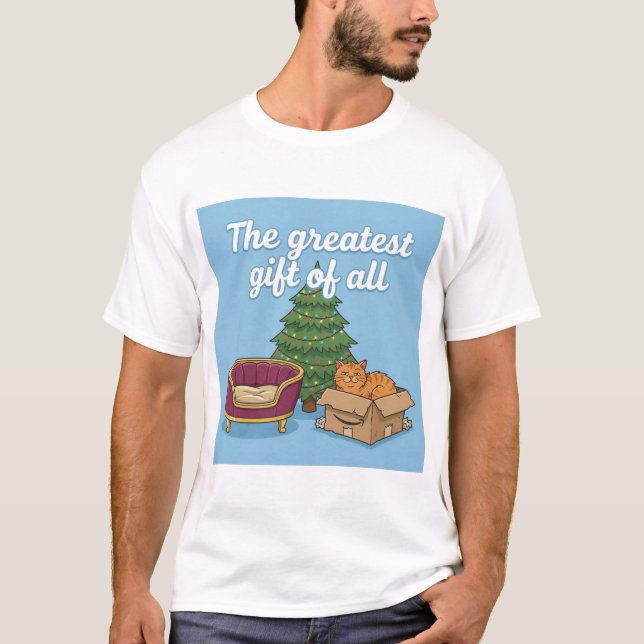 The Greatest Gift of All – Christmas Cat Tee (Framsida)