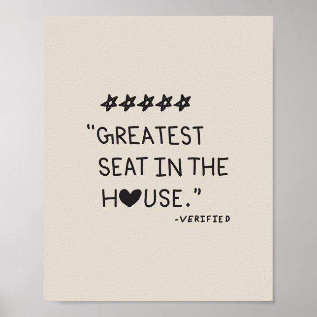 The Greatest seat in the house Poster (Framsidan)