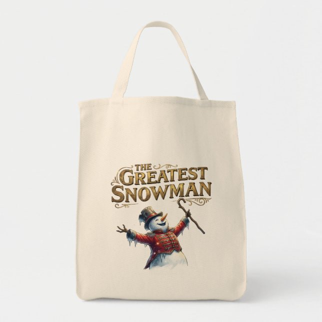The Greatest Snowman Funny Musical Parody Tote Bag Tygkasse (Framsidan)