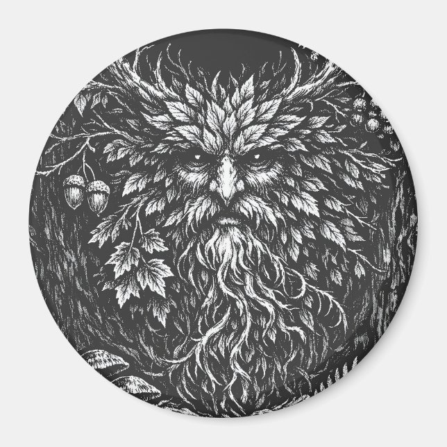 The Green Man av BurnsInHell Magnet (Framsidan)