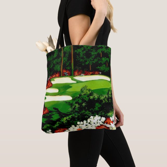The Greens, golfbana Totebag Tygkasse (Närbild)