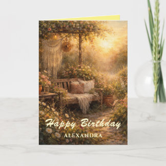 The Greeting Garden: Boho Sunrise Anpassad Blomma Kort