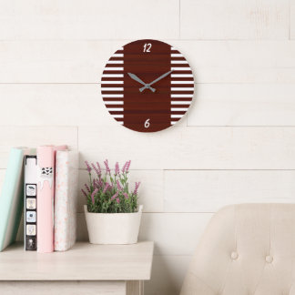 The Gridiron Stripe Athletic Wall Clock Stor Klocka