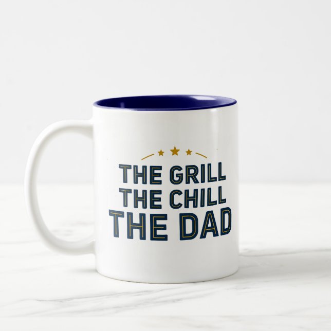 THE GRILL THE CHILL THE PAPPACYPEL Kaffe Mugg (Vänster)