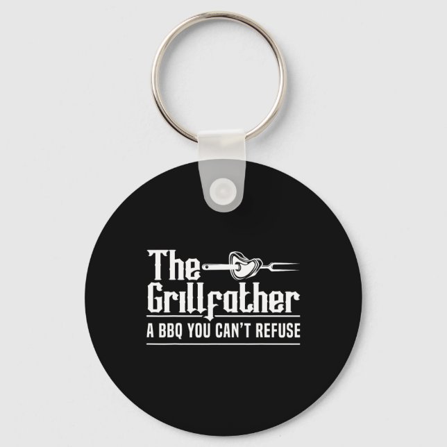 The Grillfather Bbq Grillning Grillmaster Rbecue  Nyckelring (Framsida)