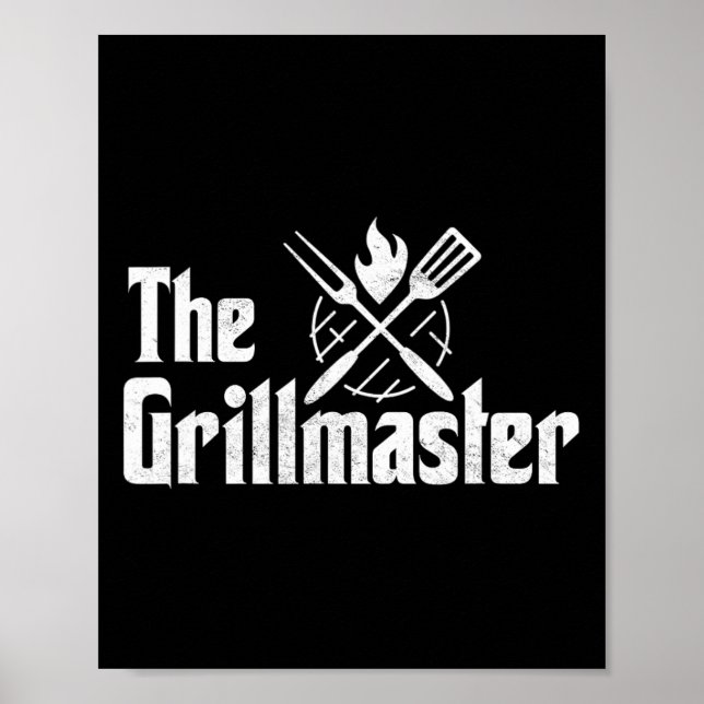 The Grillmaster Bbq Grill Och Röker Rbecue Chef M Poster (Framsidan)
