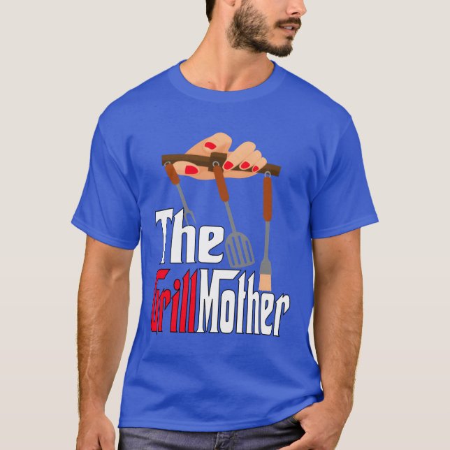 THE GRILLMOTHER Funny grill BBQ women mom mother g T Shirt (Framsida)