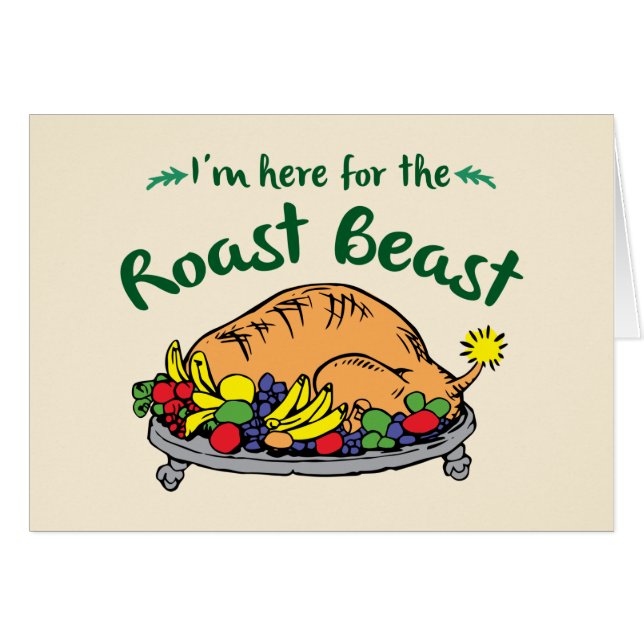 The Grinch | Jag är här för Roast Beast-citatet Hälsningskort (Framsidan Horizontal)