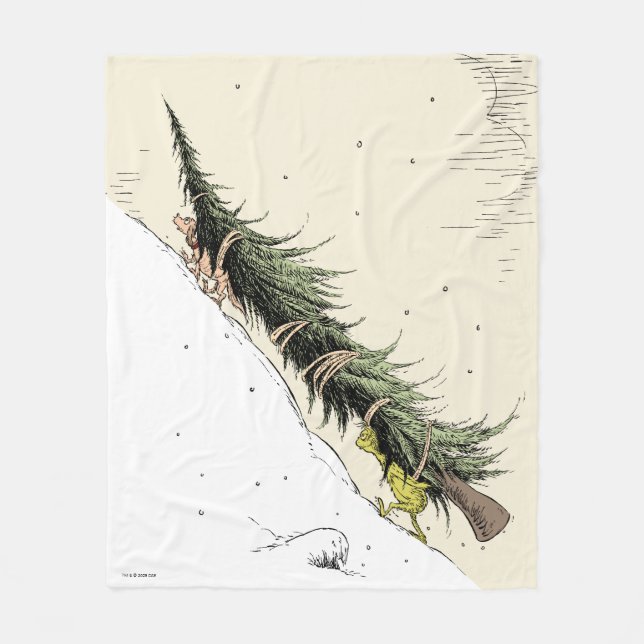 The Grinch & Max Return the Christmas Tree Fleecefilt (Framsidan)