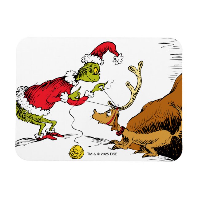 The Grinch Prepares Max the Reindeer Magnet (Horisontell)
