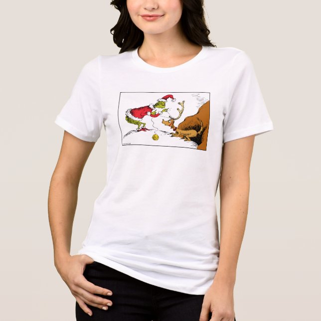 The Grinch Prepares Max the Reindeer T Shirt (Framsida)