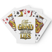 The Grind Never Lies Guld Motiverande Design