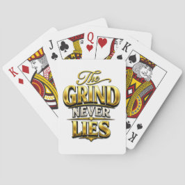 The Grind Never Lies Guld Motiverande Design Casinokort