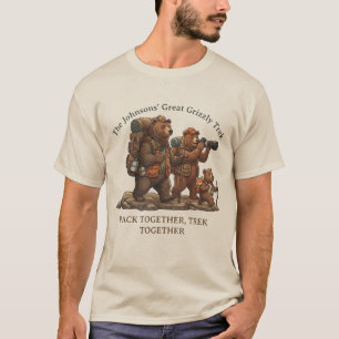 The Grizzly Trek - Personlig Familjeäventyr T Shirt