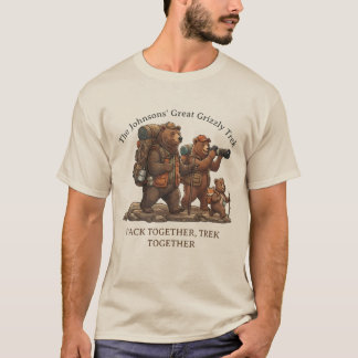 The Grizzly Trek - Personlig Familjeäventyr T Shirt