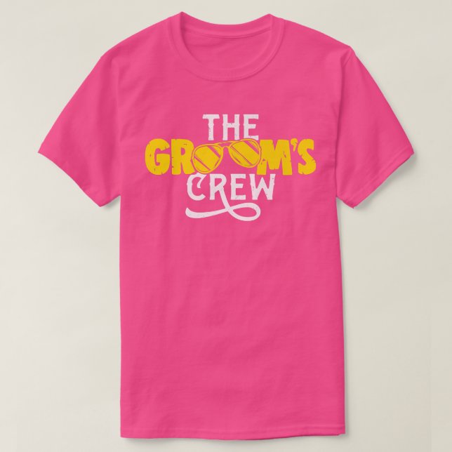 The Grooms Crew Wedding Funny Bachelor Party  T Shirt (Design framsida)