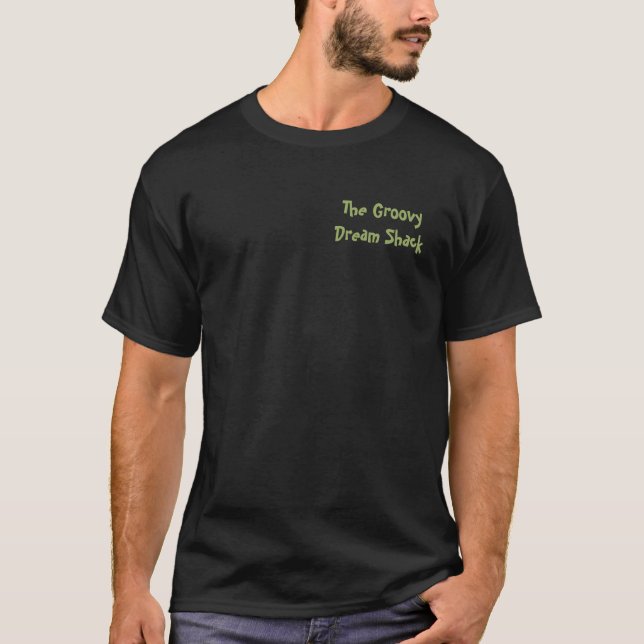 The Groovy Dream Shack: Herrens Basic Mörk T-Shirt (Framsida)
