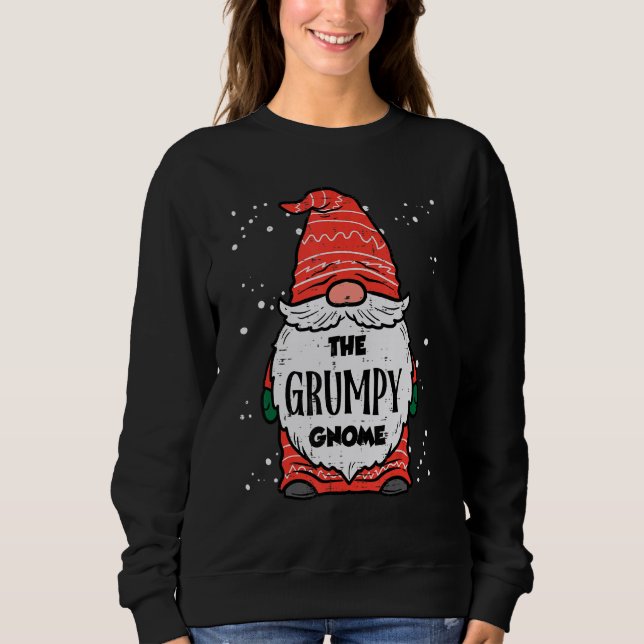 The Grumpy Gnome Xmas Matching Christmas For Famil T Shirt (Framsida)