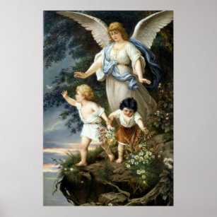 The Guardian Angel - Bernhard Plockhorst Poster