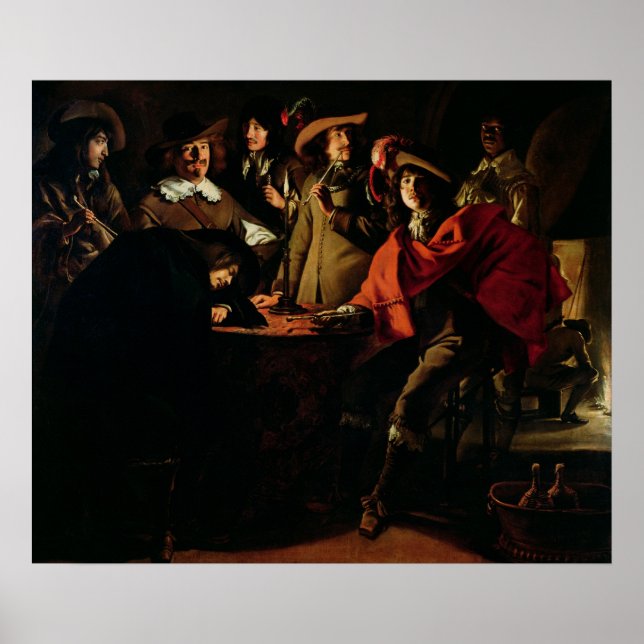 The Guards Smoking, 1643 Poster (Framsidan)