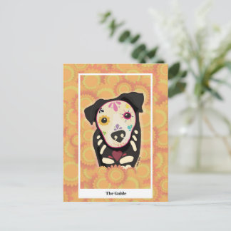 The Guide – Día de los Muertos Hund Tarot Konst Vykort