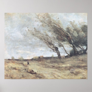 The Gust of Vind, 1865-70 Poster