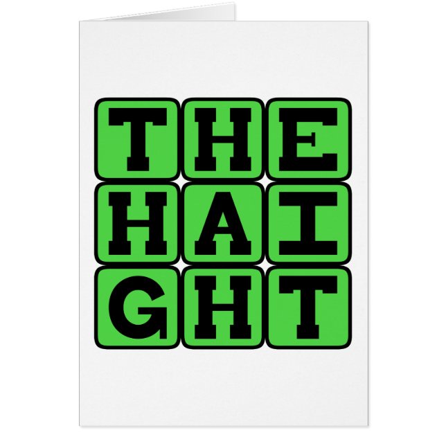 The Haight, San Francisco District Hälsningskort (Framsidan)
