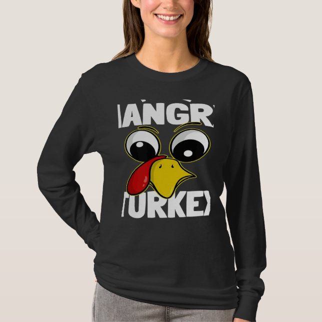 The hangry Turkey Family Group Matching Thanksgivi T Shirt (Framsida)
