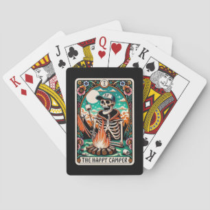 The Happy Camper Skeleton Tarot Poker Deck blir Gl Casinokort