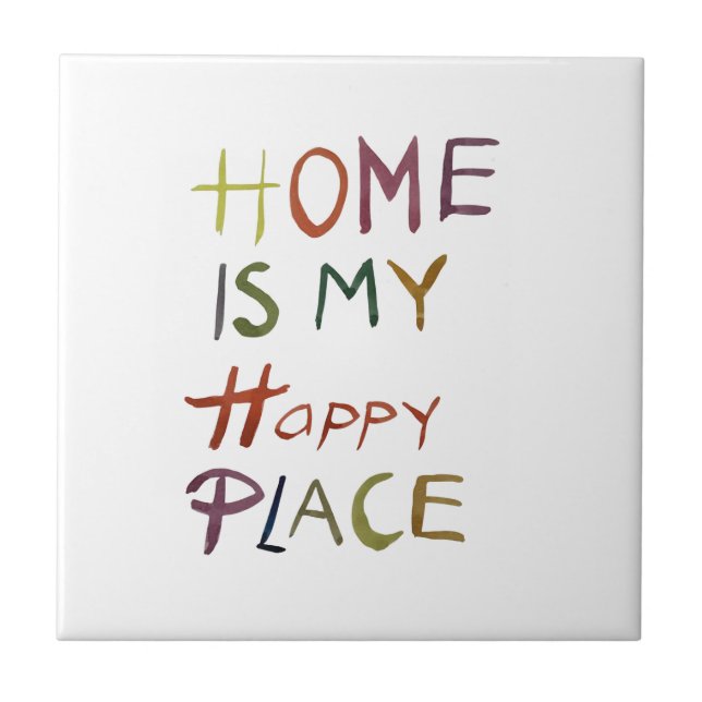 The Happy Introvert “Home Is My Happy Place” Kakelplatta (Framsidan)