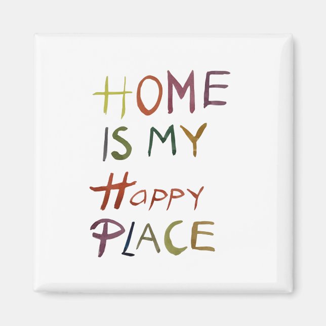 The Happy Introvert “Home Is My Happy Place” Magnet (Framsidan)