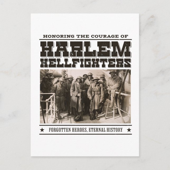 The Harlem Hellfighters - WW1 Tribute Vykort (Framsida)