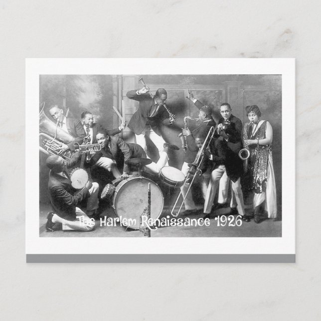 The Harlem Renaissance 1926 – Jazz Era Postcard  Vykort (Framsida)