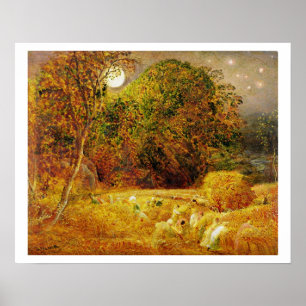 The Harvest Måne, 1833 (olja på papper botten på p Poster