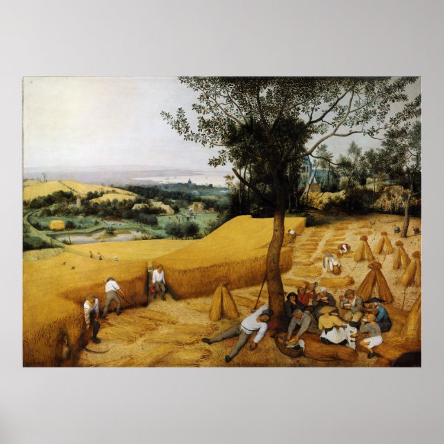 The Harvesters by Pieter Bruegel the Elder 1565 Poster (Framsidan)